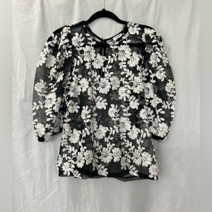 NWOT Wicked Majesty Sheer Embroidered Top
